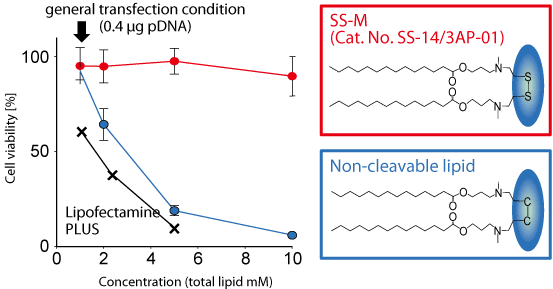 Cytotoxicity of the particles