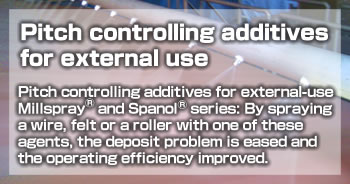 Pitch controlling additives for external use